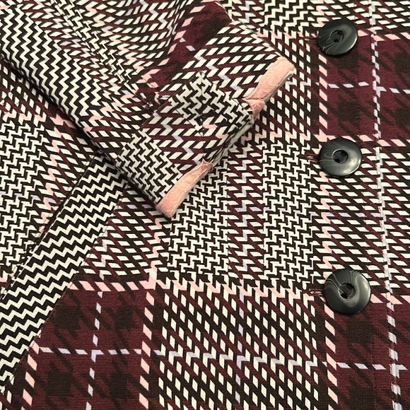CAbi Sovereign Retro Style plaid trench coat (missing belt) - Picture 11 of 16